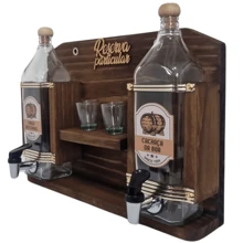 Pingometer Holder 2 Square Bottles Cachaça Barbecue Drink - Cây thông - Xem 5