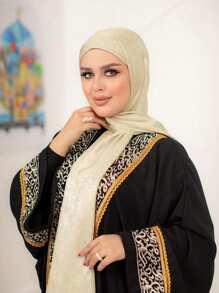 1pc Phụ kiện Abaya cho nữ Khăn choàng Hijab bằng vải nhung satin Phụ kiện Abaya mềm Quần áo che mặt - Nhiều màu - Xem 23