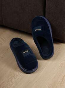 Pantufla de caballero, muy cómodas y calientitas - Negro - Ver 3