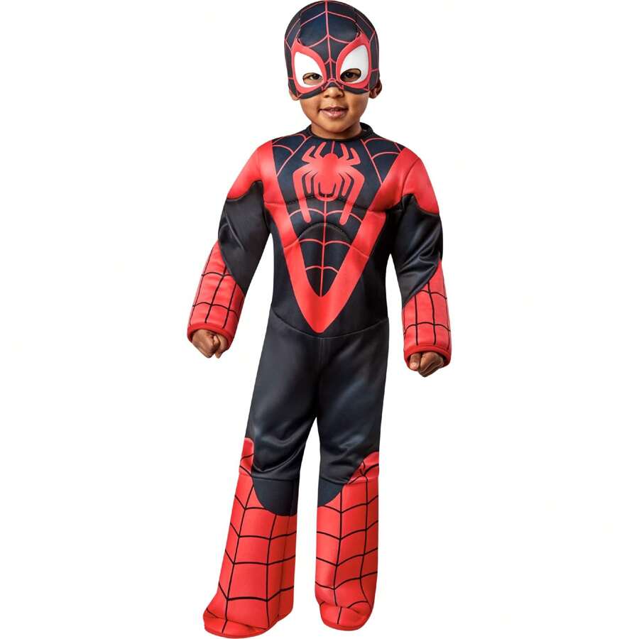 KIWI Miles Morales Saf Preschool Costume - Officially Licensed  Character Costume - Authentic Design Superhero Costume - Miles Morales Saf Preschool Costume - Perfect For Parties And Carnival - Easy To Put On And Take Off Comfortable And Light Fabric - Multicolor - View 1