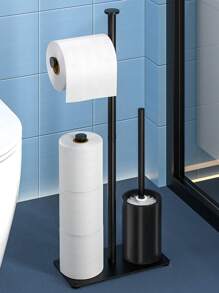 1 pieza Soporte para toallas de papel, soporte de papel de lavado independiente, soporte de papel de lavado estilo granja, estantería y soporte organizador vertical de rollo de papel industrial con tubo, soporte de papel de lavado para el baño con reserva de papel de lavado