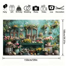 Kleurrijke lente- en paastuin bloemenachtergrond - ideaal voor tienerfeestjes, verjaardags- en feestdecoraties, fotografieachtergronden, eierdecoraties, tienercadeaus