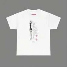 NANA Anime Style, Black And White, Blackstones, Okazaki Shinichi T-Shirt, 100% Cotton, NANA T-Shirt