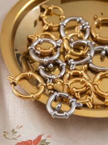 Verstelbare roestvrijstalen karabijnhaken, 10-18 mm ronde veersluiting, veelzijdige hangerconnectoren voor doe-het-zelf kettingen, armbanden, enkelbandjes, ook draagbaar als modieuze sieradenonderdelen, verguld, waterbestendig