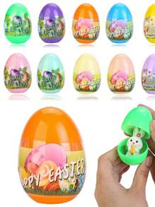 复活节兔子胶囊玩具，破蛋挤压减压球盲盒，颜色和款式随机