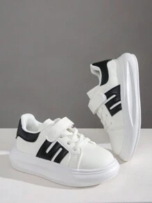 1 Pair New Kids Boys Girls Low-Top Sneakers, Children Casual Shoes, Soft Sole Running Shoes, Skateboard Shoes, Toddler First Walking Shoes - Details Determine Quality, Focus On Children's Growth And Future - Black - View 3