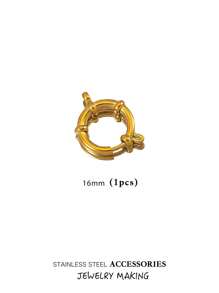 Verstelbare roestvrijstalen karabijnhaken, 10-18 mm ronde veersluiting, veelzijdige hangerconnectoren voor doe-het-zelf kettingen, armbanden, enkelbandjes, ook draagbaar als modieuze sieradenonderdelen, verguld, waterbestendig