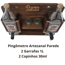 Pingometer Holder 2 Square Bottles Cachaça Barbecue Drink - Cây thông - Xem 3