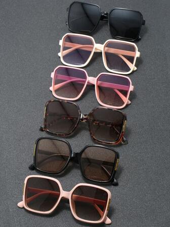 6pcs Unisex Bohemian Style Fashion Fashion Glasses, Suitable For Beach, Parties, Outdoor Travel, Daily Matching