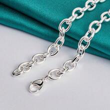 Silver Plating Heart Pendant 18 Inch Chain Necklace For Women Wedding Engagement Party Fashion Charm Jewelry