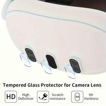 Tempered Glass Screen Protector Compatible With Meta Quest 3, Lens Protection Film, Scratch-Resistant, High Definition Tempered Glass Protector - Multicolor - View 3