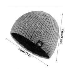 Snöflingeetikett Stickad Mössa Unisex Förtjockad Varm Stickad Mössa Lätt Hörselskydd Vindtät Avslappnad Mössa Lämplig För Män Och Damer I Kallt Väder - Multifärgad - Visa 2