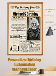 Custom Birthday Year You Were Born, Birthday Canvas Poster,Back In 1953,Newspaper Printable Sign,Personalized Name & Photo Prints,For Birthday Party,Family Gathering,Gifts For Friends And Family - 1953 - View 2
