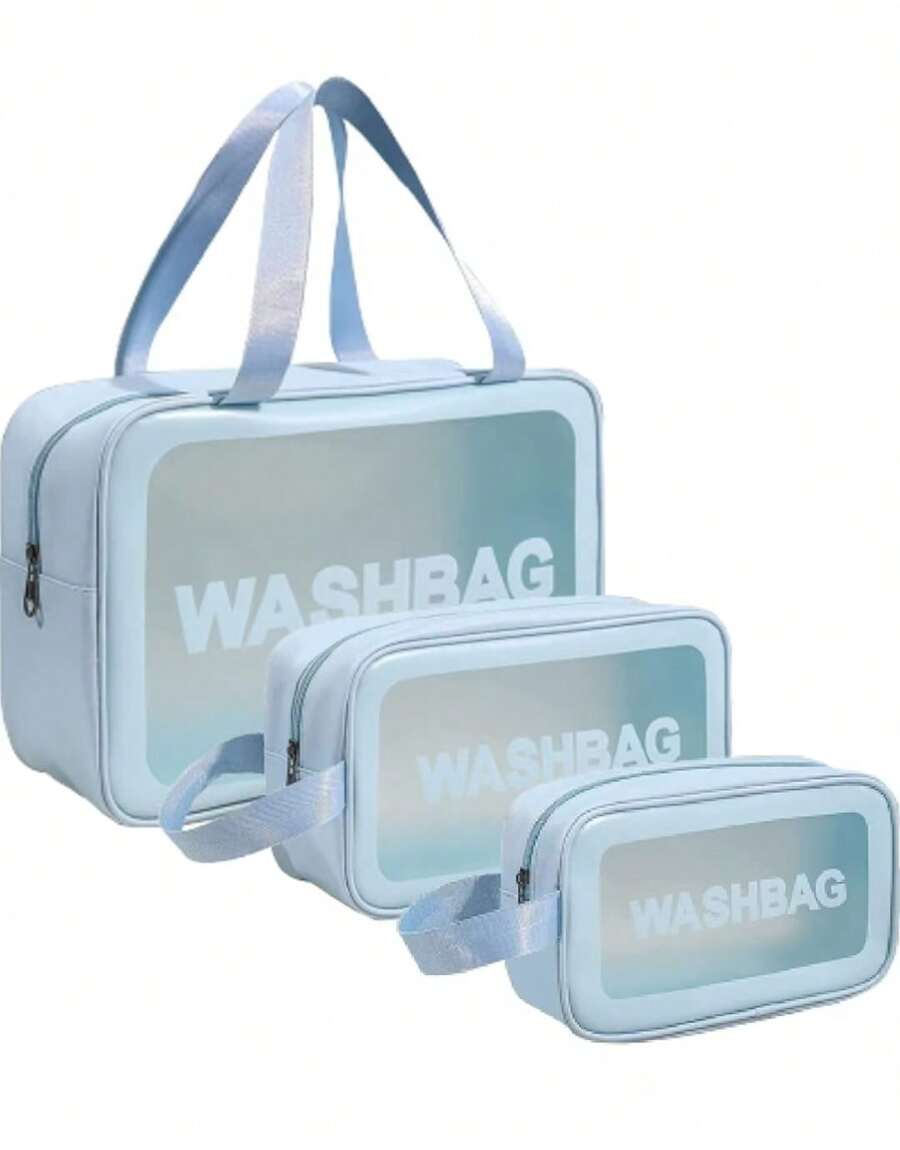 Festa Junina Kit 3 Necessaire Maquiagem Transparente WashBag A Prova De Água 332