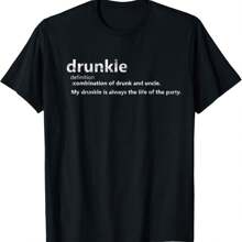 Drunkle Definition Drunk Uncle Funny Gift Unisex T-Shirt - Black - View 1