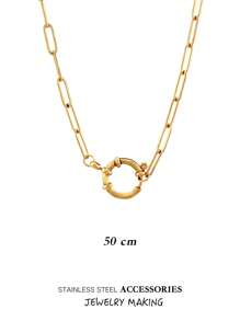 Verstelbare roestvrijstalen karabijnhaken, 10-18 mm ronde veersluiting, veelzijdige hangerconnectoren voor doe-het-zelf kettingen, armbanden, enkelbandjes, ook draagbaar als modieuze sieradenonderdelen, verguld, waterbestendig