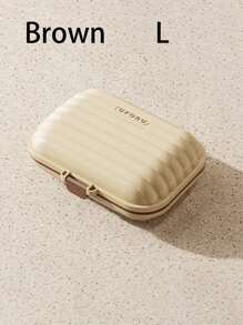 1 件便携式药盒，适用于旅行防潮药丸整理器，可重复使用药盒，适用于男女药品计划器，每日口袋药盒，用于容纳维生素药物和补充剂，家庭旅行必备配件，适用于户外办公室，返校旅行配件，旅行户外装备 - 米色 - 查看 18