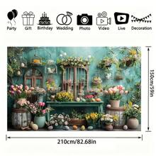 Kleurrijke lente- en paastuin bloemenachtergrond - ideaal voor tienerfeestjes, verjaardags- en feestdecoraties, fotografieachtergronden, eierdecoraties, tienercadeaus