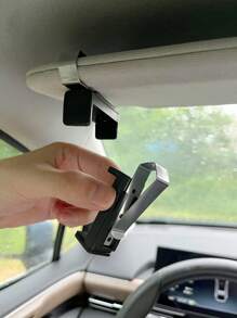 Universal Car Sun Visor Clip For Garage Door Remote Control Holder Convenient Fixed Keychain Cover Auto Storage Organizer Bracket Interior Accessories Rearview Mirror Clips Quick Installation 47-68mm Barrier Opener Garage Command Key Fobs - Black - View 8