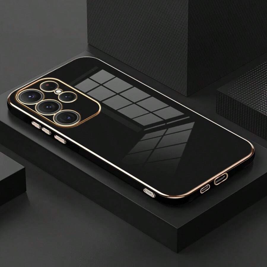 Nueva funda protectora de teléfono de lujo, de alta gama, duradera, resistente a golpes y de TPU suave - Negro - Ver 1