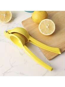 قطعة واحدة منعصارة ليمون معدنية راقية - مستخرج عصير فعال، من الفولاذ المقاوم للصدأ، قبضة مريحة، مدمجة التخزين، عصارة حمضيات يدوية، أداة مطبخ، مناسبة للاستخدام المنزلي/هواة إعداد الطعام - أصفر - مشاهدة 8