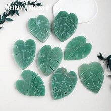 1pc Natural Crystal Leaves Sculpture Moss Agate Family Decoration Energy Health Gift DIY Pendant Gemstone - Moss Agate Leaf - View 11