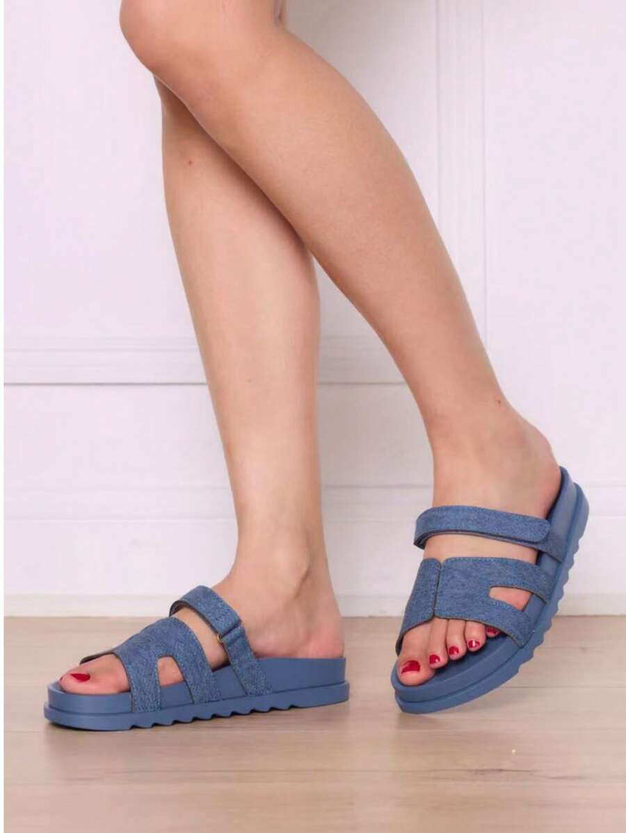 Women's Casual Flat Shoes, Minimalist & Fashion For Daily Wear - Blue - View 1
