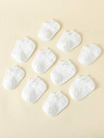 10 双透气网眼婴儿防滑袜/船袜，夏季