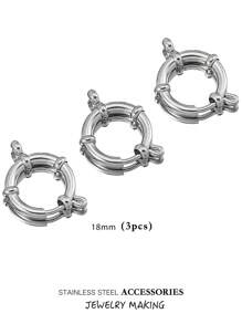 Verstelbare roestvrijstalen karabijnhaken, 10-18 mm ronde veersluiting, veelzijdige hangerconnectoren voor doe-het-zelf kettingen, armbanden, enkelbandjes, ook draagbaar als modieuze sieradenonderdelen, verguld, waterbestendig