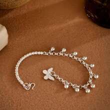 New Butterfly Sterling Silver Bracelet Female Small Ball Simple Versatile Bracelet Valentine's Day Jewelry Gift