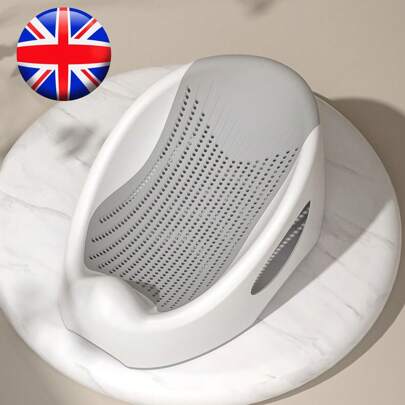 1PCS Newborn Baby Baths Tub Support Rack Chair Shower Non-Slip Soft Wash Infant Bath Grey