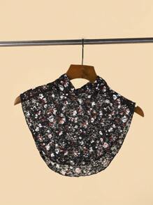 1pc Women Snood Patterned Polyester Seamless Mock Neck Collar, Solid Color Autumn/Winter Base Layer