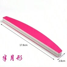 10 件专业指甲锉 100/180 粒度荧光海绵缓冲器厚高弹棉指甲抛光垫，可定制指甲打磨条，双面抛光指甲护理塑形工具