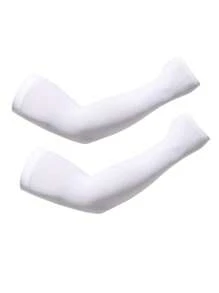 1 Pair Plus Size Ice Silk Arm Sleeves, Summer Outdoor Cycling Sun Protection UV Arm Cover Sleeves
