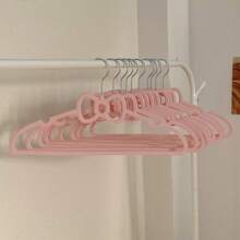 10pcs Girly Pink Butterfly Shaped Plastic Hangers, Creative Student Dorm Clothes Drying Rack, Cute Anti-Slip Clothes Rack,Spring,Minimalist,Summer Tops
