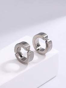 3 件/1 对 男士个性化不锈钢耳夹，无耳，耳套式，男女适用，日常佩戴