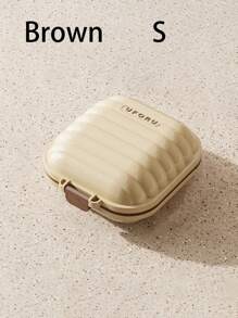 1 件便携式药盒，适用于旅行防潮药丸整理器，可重复使用药盒，适用于男女药品计划器，每日口袋药盒，用于容纳维生素药物和补充剂，家庭旅行必备配件，适用于户外办公室，返校旅行配件，旅行户外装备 - 米色 - 查看 17