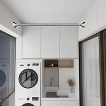 [Popular] 1pc Adjustable Tension Rod, Double-Sided Adjustable, With Plastic Base, Stainless Steel Material, Suitable For Shower Curtain, Window Curtain, Closet, And Balcony Clothes Drying, Available In Silver, Black, White, Graybedroom,Organizer,Organiser,Home Storage,White T Shirt Women,Black Pants Women,Ladies Winter Clothes,Dress,Winter Clothes For Ladies,Elegant Woman Dresses,White Shirt For Ladies,Long Sleeve,White Jumpsuit For Women,Spring Dresses For Women,Spring Outfits For Women,Spring,Spring Clothes,Minimalist,Summer Tops