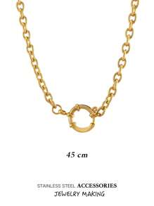 Verstelbare roestvrijstalen karabijnhaken, 10-18 mm ronde veersluiting, veelzijdige hangerconnectoren voor doe-het-zelf kettingen, armbanden, enkelbandjes, ook draagbaar als modieuze sieradenonderdelen, verguld, waterbestendig
