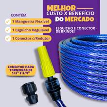 Braided Garden Hose 10 To 50m Meters Reinforced Does Not Kink - Biru - View 3