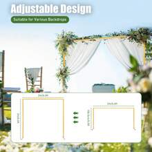 Soporte de arco de boda de 2*2m con base para bodas, fiestas y decoración de eventos (Amarillo), Recuerdos de fiesta, Decoración de habitación para la novia