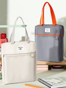 1pc Simple Design Oxford Cloth Multipurpose Tote Bag - Waterproof & Stain-Resistant Backpack With Wrist Strap, Messenger Bag And Crossbody Bag Functions, Suitable For School, Office And Outdoor