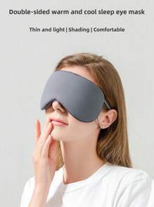 mingxuan 1 pezzo Maschera per gli occhi reversibile, maschera per gli occhi a doppia faccia calda/fredda, maschera per gli occhi multifunzionale, maschera per gli occhi con compressione fredda in chiffon di raso, maschera per gli occhi con compressione calda in velluto, maschera per gli occhi reversibile a doppia faccia multifunzionale, varie opzioni di colore, maschera per gli occhi di alta qualità che blocca la luce, caratteristiche: traspirante, morbida, seta fredda