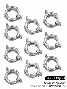 Verstelbare roestvrijstalen karabijnhaken, 10-18 mm ronde veersluiting, veelzijdige hangerconnectoren voor doe-het-zelf kettingen, armbanden, enkelbandjes, ook draagbaar als modieuze sieradenonderdelen, verguld, waterbestendig