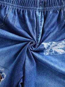 2 piezas Conjunto de ropa para niñas, blusa de manga larga con estampado de retrato de niña linda y pantalones casuales con aspecto de mezclilla, adecuado para uso diario, juego al aire libre y regalos festivos, otoño/invierno