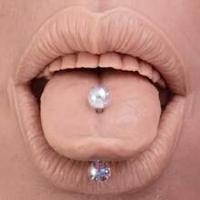 8 件彩色杠铃亚克力舌环套装简约不锈钢身体穿孔首饰套装