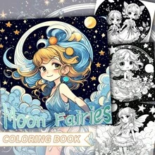 25 页优质成人着色书、幻想艺术素描本、单面春季风景插图、单面旋律蝴蝶插图、单面罐插图、单面月亮仙子插图 - 万圣节、感恩节、圣诞节和其他节日派对的理想礼物，适合 14 岁以上人士 |