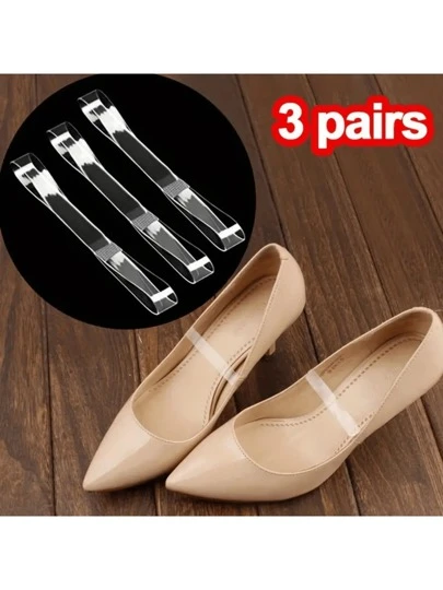 1/3/5Pairs Transparent Invisible Shoelaces For High Heels, Elastic Transparent Wear-Resistant Adjustable Shoelaces, Accessories For Women Shoes