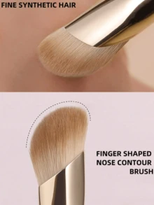 1pc Soft Black Makeup Brush Set - Foundation, Concealer, Detailed, BB Cream, Primer, Covers Dark Circles, Puffiness, Acne Scars, Freckles, Portable Cosmetic Brushes