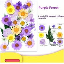 35pcs Dried Pressed Flowers For Resin Molds, Real Pressed Flowers Dry Leaves Kit For Art Crafts Resin Jewelry Making Scrapbook Supplies Card Making Soap Candle DIY Nails Decor| Valentine Day's Gift| Couple Gift| Christmas Gift Xmas Gift| Halloween Gift Decor